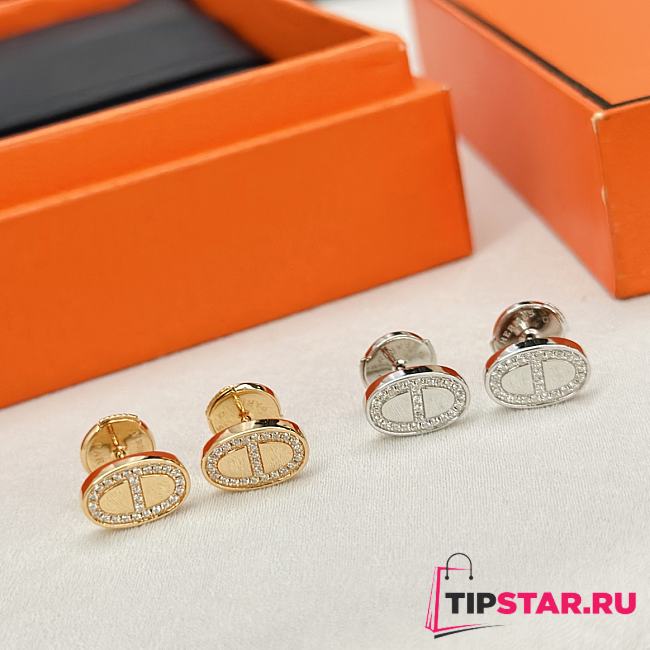 Hermes New Farandole Diamond Rose Gold Earrings - 1