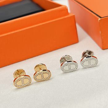 Hermes New Farandole Diamond Rose Gold Earrings