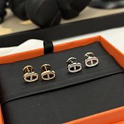 Hermes New Farandole Diamond Rose Gold Earrings - 4