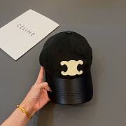 CELINE Triomphe baseball cap in cotton Black - 5