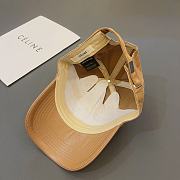 CELINE Triomphe baseball cap in cotton Beige - 3