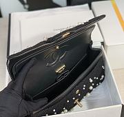 Chanel Tweed Cosmos Pearl Flap Bag Size 25 cm - 2