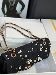 Chanel Tweed Cosmos Pearl Flap Bag Size 25 cm - 5