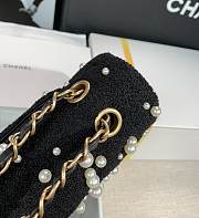 Chanel Tweed Cosmos Pearl Flap Bag Size 25 cm - 6