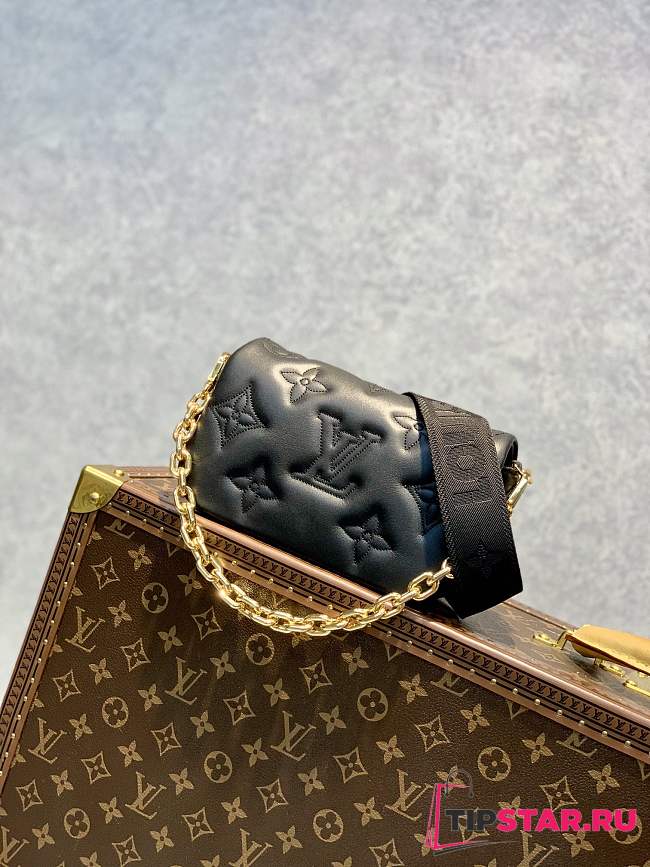 Louis Vuiiton Wallet On Strap Bubblegram Black Size 20x12x6 cm - 1