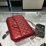 Chanel CF2.55 Chain Shoulder Bag Red Size 28 Cm - 4