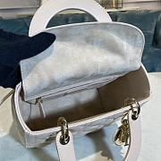 Dior Lady Medium bag Cream cannage lambskin Size 24 x 20 x 11 cm - 6