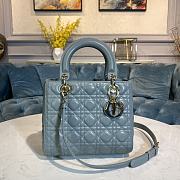 Dior Lady Medium bag Blule cannage lambskin Size 24 x 20 x 11 cm - 1