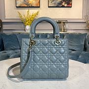 Dior Lady Medium bag Blule cannage lambskin Size 24 x 20 x 11 cm - 6
