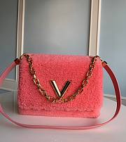 Louis Vuitton Twist MM hand bag Pink gold-color double chain Size 23x18x8 cm - 1