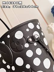 Louis Vuitton x Yayoi Kusama Neverfull Black MM Infinity Dots Size 31x28x14 cm - 6