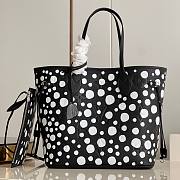 Louis Vuitton x Yayoi Kusama Neverfull Black MM Infinity Dots Size 31x28x14 cm - 1