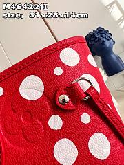 Louis Vuitton x Yayoi Kusama Neverfull Red MM Infinity Dots Size 31x28x14 cm - 3