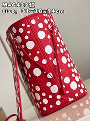 Louis Vuitton x Yayoi Kusama Neverfull Red MM Infinity Dots Size 31x28x14 cm - 2