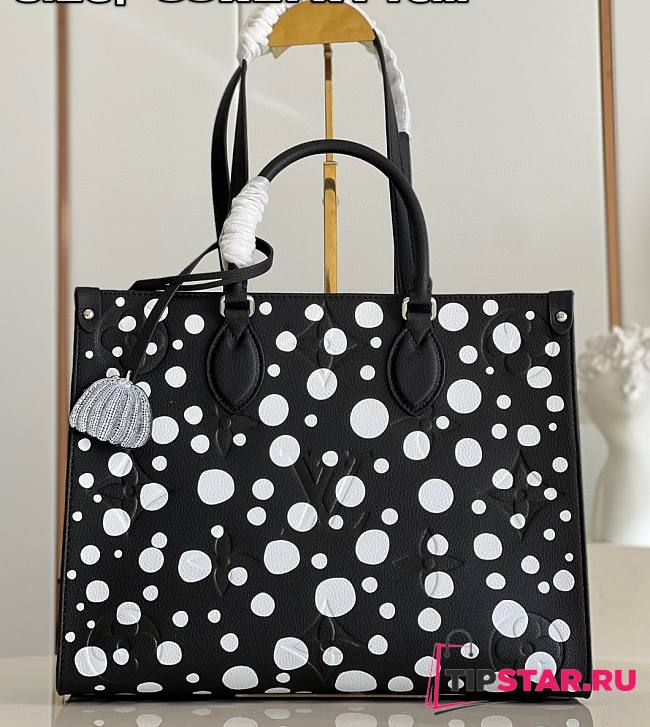 Louis Vuitton x Yayoi Kusama ONTHEGO Black Infinity Dots Size 35x27x14 cm - 1