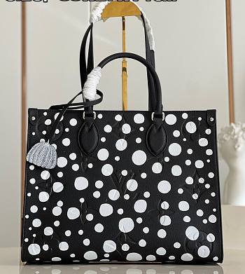 Louis Vuitton x Yayoi Kusama ONTHEGO Black Infinity Dots Size 35x27x14 cm