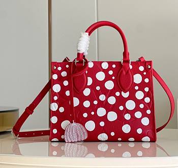 Louis Vuitton x Yayoi Kusama ONTHEGO Red Infinity Dots Size 25x19x11.5 cm
