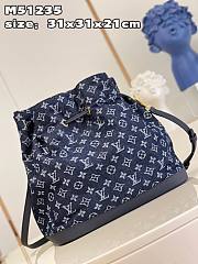 Louis Vuitton Noefull MM Blue Denim Bag Size 31x31x21 cm - 2