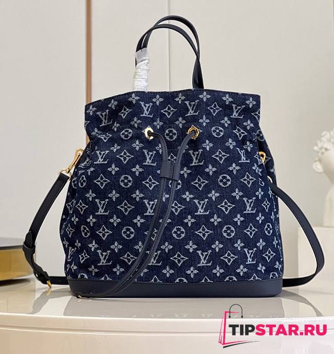 Louis Vuitton Noefull MM Blue Denim Bag Size 31x31x21 cm - 1