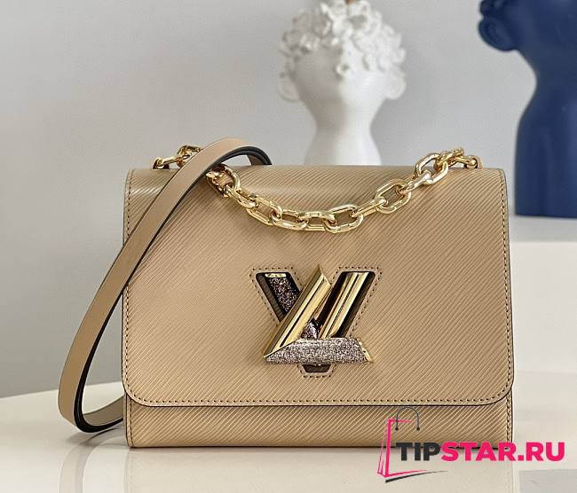  LV Twist lock on this Twist MM Brown handbag in Epi leather Size 23x17x9.5 cm - 1