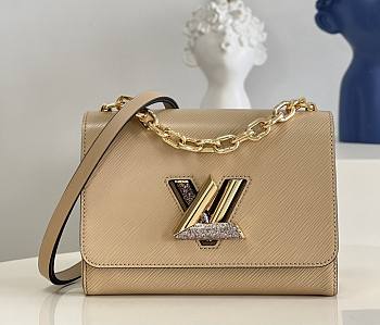  LV Twist lock on this Twist MM Brown handbag in Epi leather Size 23x17x9.5 cm
