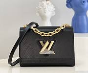 LV Twist lock on this Twist MM Black handbag in Epi leather Size 23x17x9.5 cm - 1