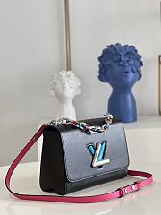 LV Twist lock on this Twist MM Black handbag in Epi leather M57654 Size 23x17x9.5 cm - 2