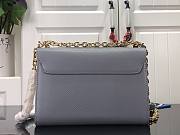 Louis Vuitton Women Twist MM Handback Gris Cloudy Epi Cowhide Leather Size 20x31x10 cm - 6