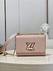 Louis Vuitton Twist PM Handback Pink Epi Leather with The Signature Twist Lock In Moonstone Size 23x17x9.5 cm - 1