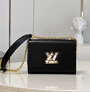 Louis Vuitton Twist PM Handback Black Epi Leather with The Signature Twist Lock In Moonstone Size 23x17x9.5 cm - 1