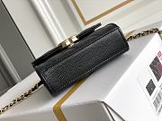 Chanel Black Calfskin Classic Single Flap Card Holder with Chain Gold Hardware Size 11x11x3 cm - 6