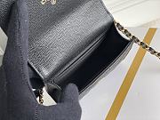 Chanel Black Calfskin Classic Single Flap Card Holder with Chain Gold Hardware Size 11x11x3 cm - 4