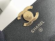 Chanel Black Calfskin Classic Single Flap Card Holder with Chain Gold Hardware Size 11x11x3 cm - 3