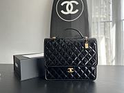 Chanel Backpack Patent Calfskin & Gold-Tone Metal Black Size 31.5x31x9 cm - 1