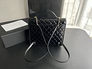 Chanel Backpack Patent Calfskin & Gold-Tone Metal Black Size 31.5x31x9 cm - 4