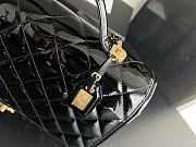 Chanel Backpack Patent Calfskin & Gold-Tone Metal Black Size 31.5x31x9 cm - 3