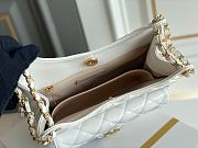 Chanel HOBO BAG Shiny Crumpled Calfskin & Gold-Tone Metal White Size 22.5x21.5x7 cm - 4