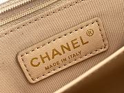 Chanel HOBO BAG Shiny Crumpled Calfskin & Gold-Tone Metal White Size 22.5x21.5x7 cm - 6