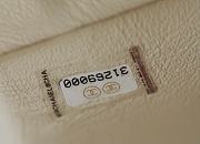 Chanel Flap Bag with Top Handle Grained Calfskin Gold Tone Metal Cream 20 x 13 x 9 cm - 5