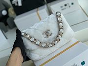 Chanel Shearling Strass Flap Bag Crystal Strap White Size 15x21.5x6.5 cm - 2