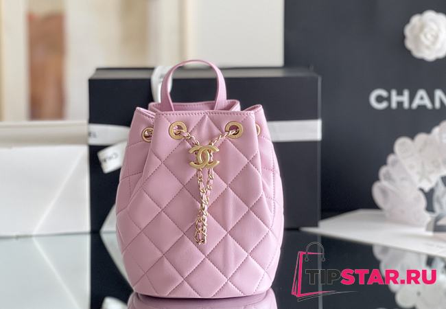 CHANEL CROSSBODY BUCKET BAG Pink Size 22x42x14 cm - 1