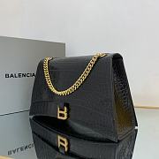 Balenciaga Crush Chain Shoulder Bag in Croc-embossed Leathe Size 31x20x7 cm - 3