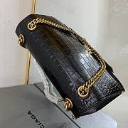 Balenciaga Crush Chain Shoulder Bag in Croc-embossed Leathe Size 31x20x7 cm - 4