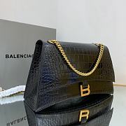 Balenciaga Crush Chain Shoulder Bag in Croc-embossed Leathe Size 31x20x7 cm - 6