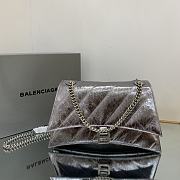 Balenciaga Hourglass quilted metallic crinkled-leather shoulder bag Size 31x20x7 cm - 3