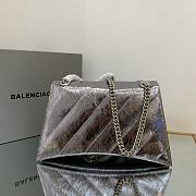 Balenciaga Hourglass quilted metallic crinkled-leather shoulder bag Size 31x20x7 cm - 5