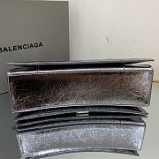 Balenciaga Hourglass quilted metallic crinkled-leather shoulder bag Size 31x20x7 cm - 2