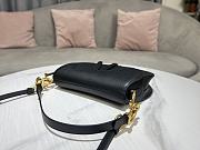 Dior Saddle Bag with Strap Black Grained Calfskin Black Size 25.5x20x6.5 cm - 4