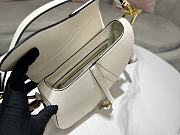 Dior Saddle Bag with Strap Black Grained Calfskin White Size 25.5x20x6.5 cm - 5