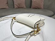 Dior Saddle Bag with Strap Black Grained Calfskin White Size 25.5x20x6.5 cm - 4